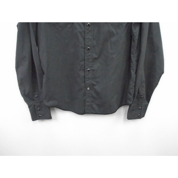 Fox Racing Y2K Western Yoke Embroidered Shirt Mens Size L Black Pearl Snap - Picture 6 of 14